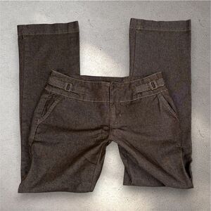 W62 Signature Fit Bootcut Trousers Women's 4 Brown Low Rise Office Preppy Y2K